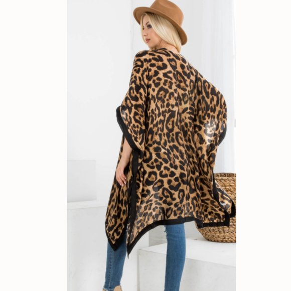 Best Seller! Leopard Print Kimono / Swim Cover-Up - Picture 3 of 8